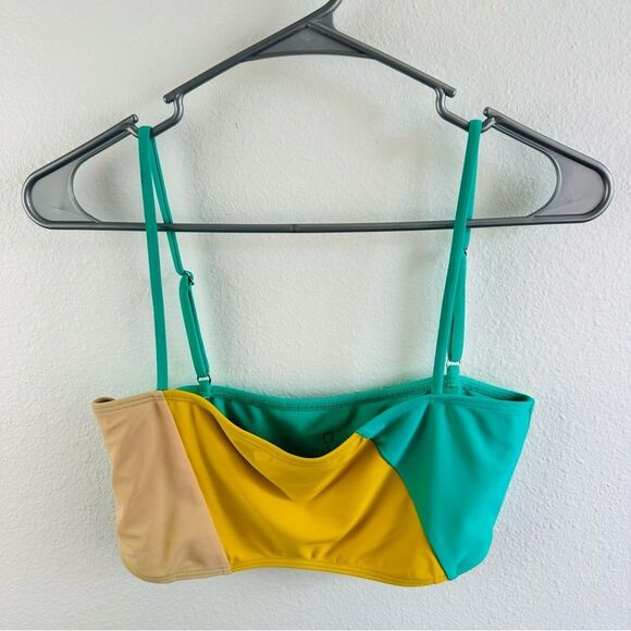 Elle Jay Color Block Bikini Top Size L - Picture 1 of 3